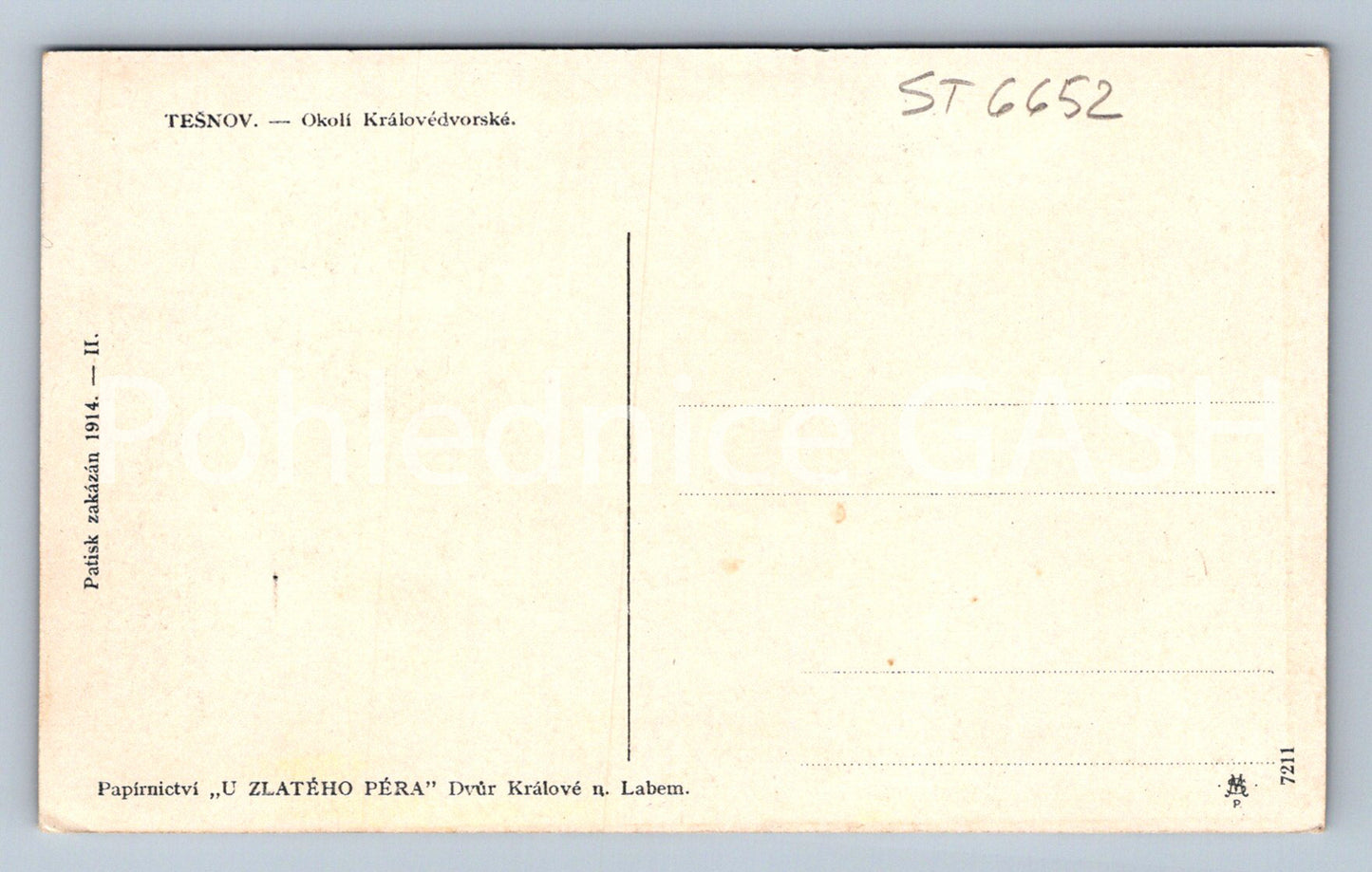 Postcard CONSTRUCTION OF THE ELBE RESERVOIR IN TĚŠNOV (ST6652)