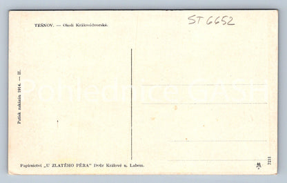 Postcard CONSTRUCTION OF THE ELBE RESERVOIR IN TĚŠNOV (ST6652)