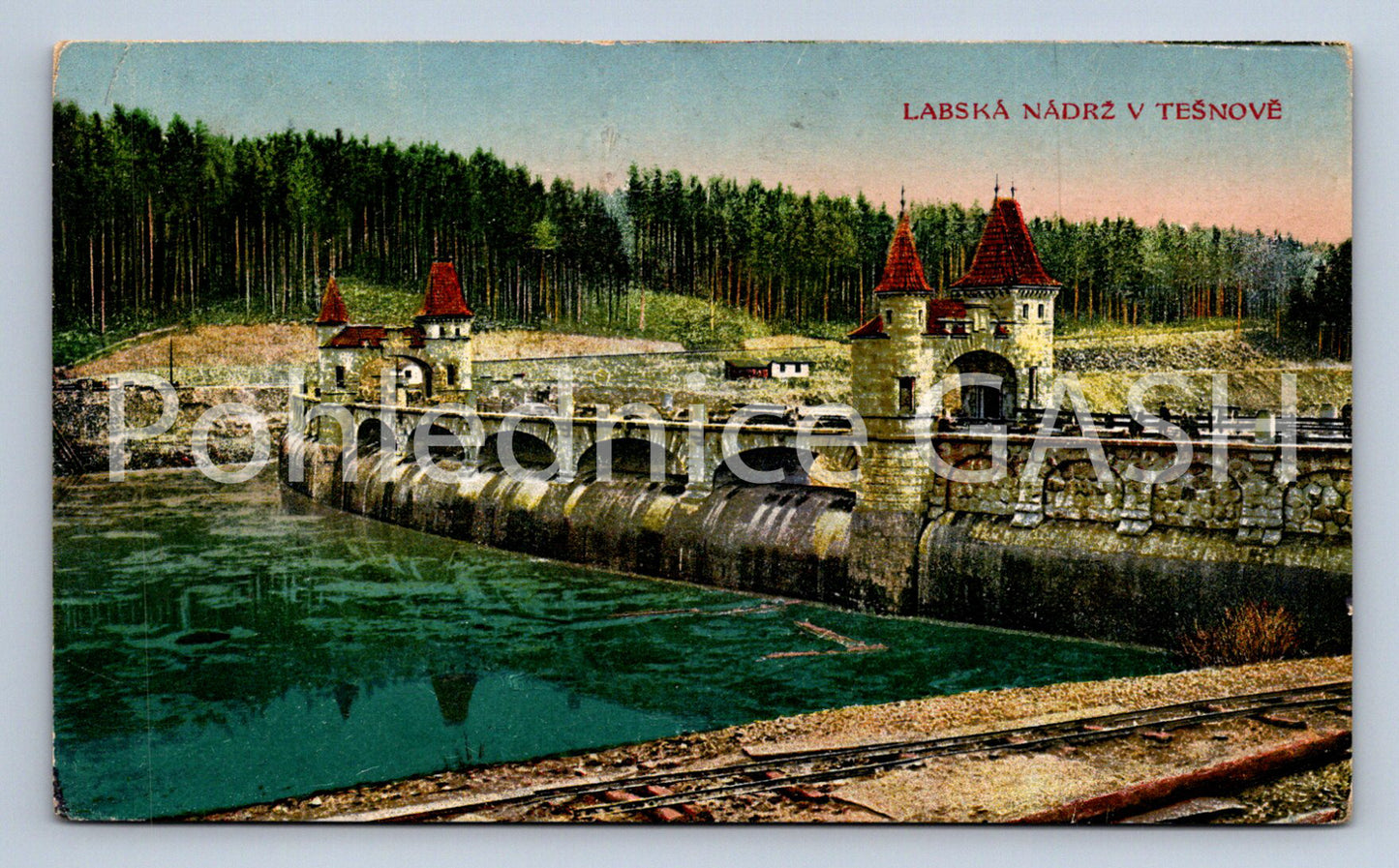 Postcard TĚŠNOV - ELBE RESERVOIR IN TĚŠNOV (ST6665)