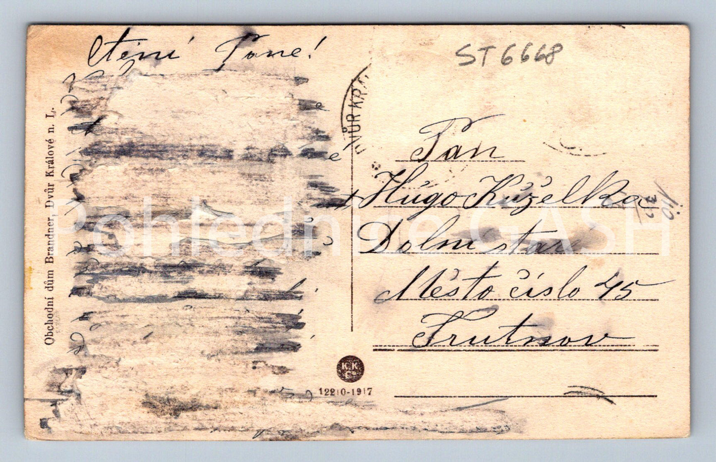 Postcard TĚŠNOV - ELBE RESERVOIR IN TĚŠNOV (ST6668)