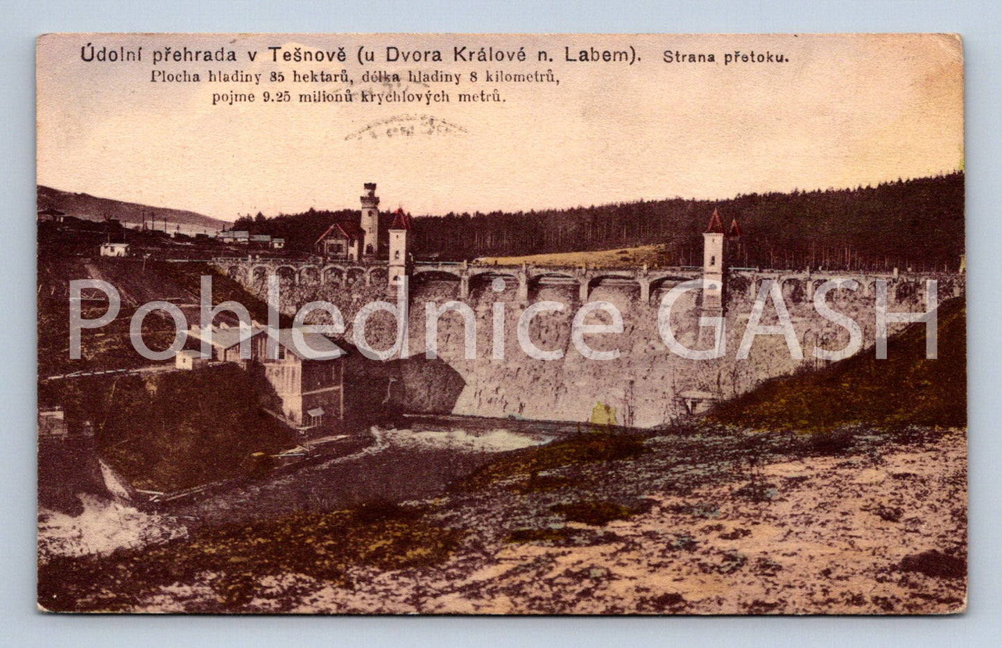 Postcard TĚŠNOV - ELBE RESERVOIR IN TĚŠNOV (ST6668)