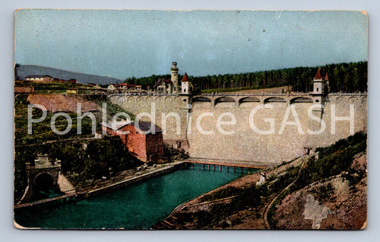 Postcard CONSTRUCTION OF THE ELBE RESERVOIR IN TĚŠNOV (ST6669)