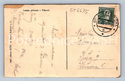 Postcard TĚŠNOV - ELBE RESERVOIR IN TĚŠNOV (ST6675)