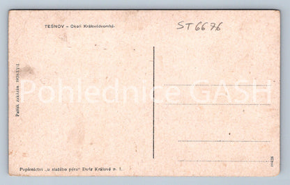 Postcard TĚŠNOV - ELBE RESERVOIR IN TĚŠNOV (ST6676)