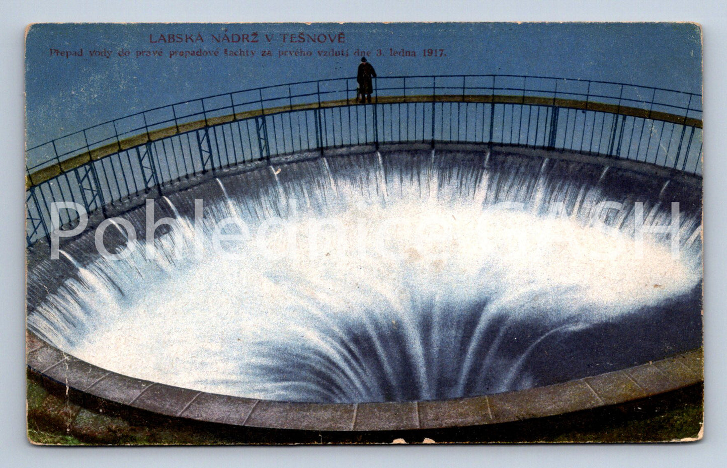 Postcard CONSTRUCTION OF THE ELBE RESERVOIR IN TĚŠNOV (ST6680)