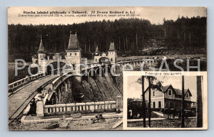 Postcard TĚŠNOV - ELBE RESERVOIR IN TĚŠNOV restaurant (ST6681)