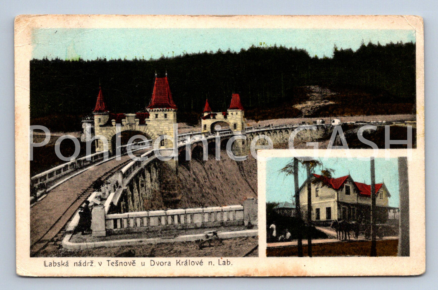 Postcard TĚŠNOV - ELBE RESERVOIR IN TĚŠNOV restaurant (ST6682)