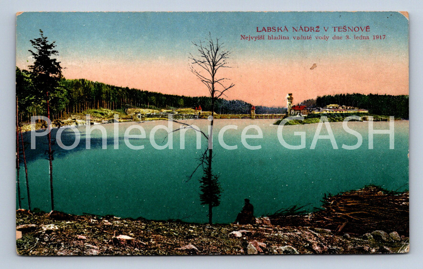 Postcard TĚŠNOV - ELBE RESERVOIR IN TĚŠNOV (ST6685)