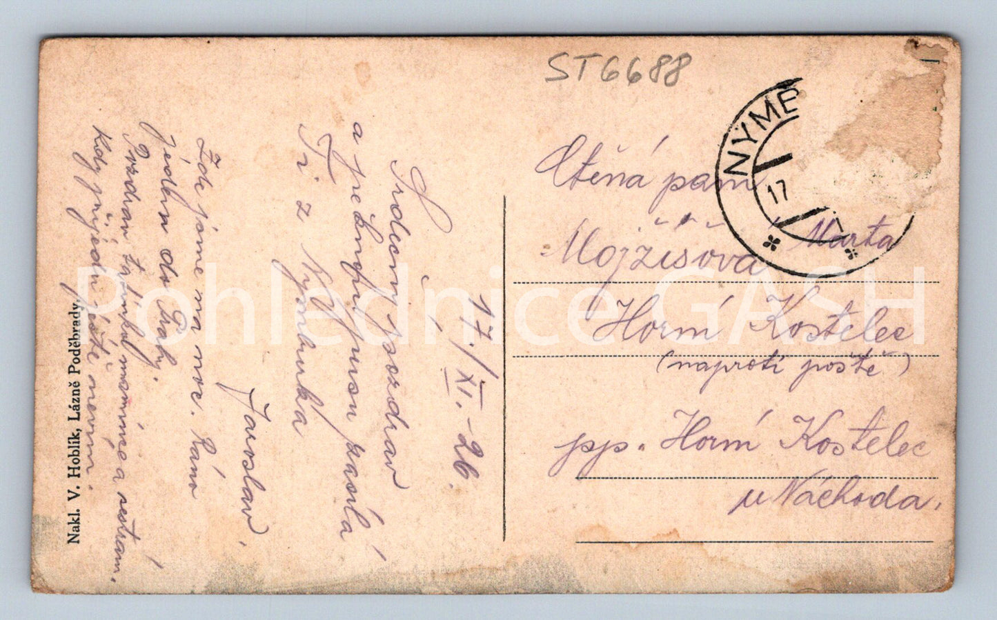 Postcard PODEBRADY (ST6688)