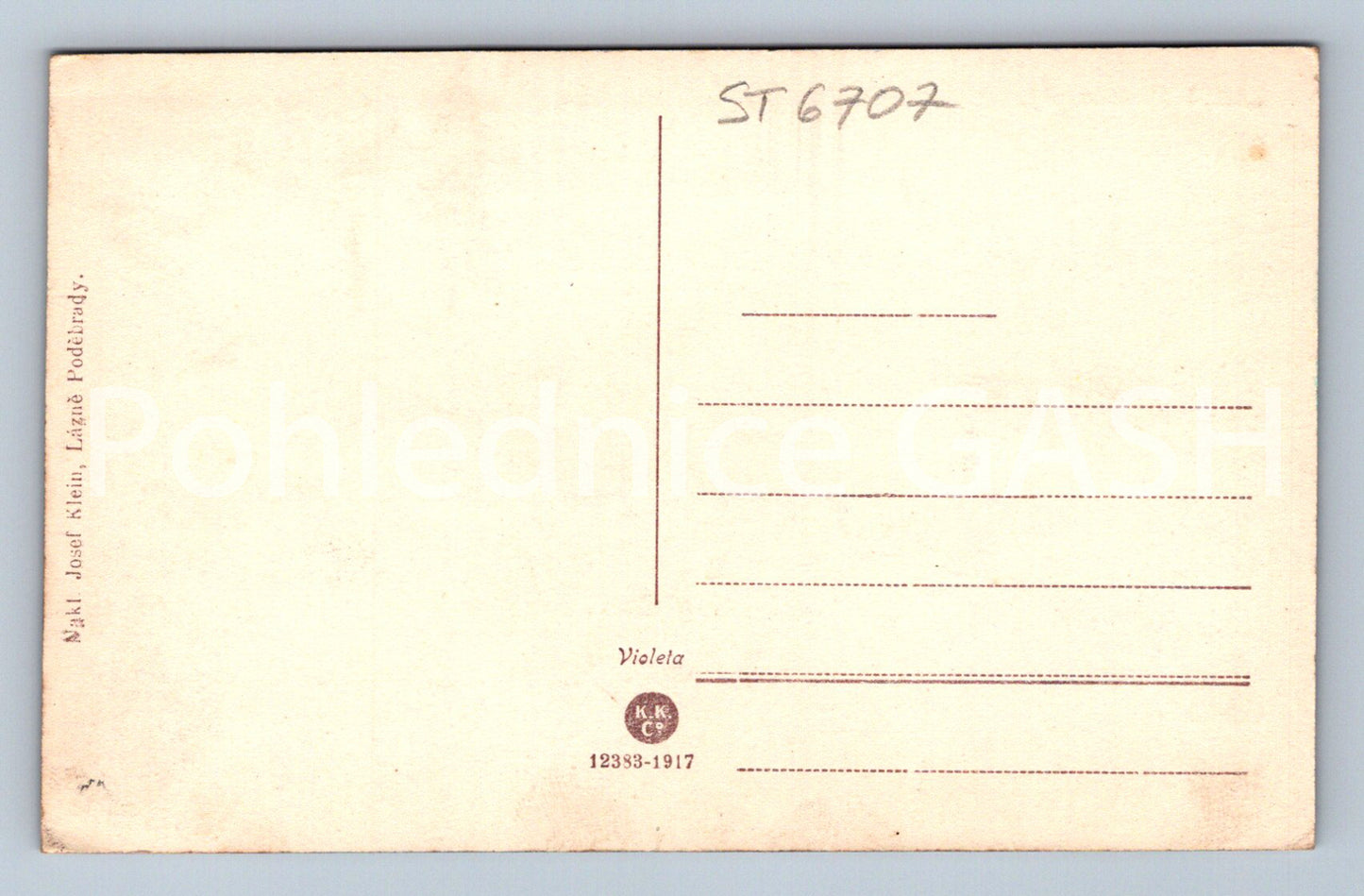 Postcard LÁZNĚ PODEBRADY (ST6707)