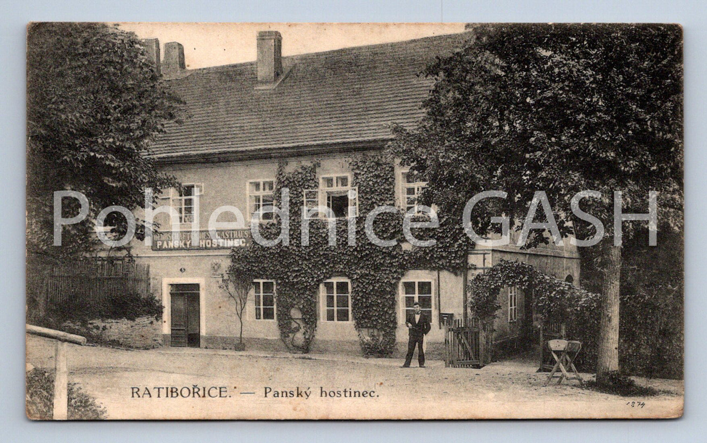 Postcard RATIBOŘICE manor inn restaurant (ST6708)