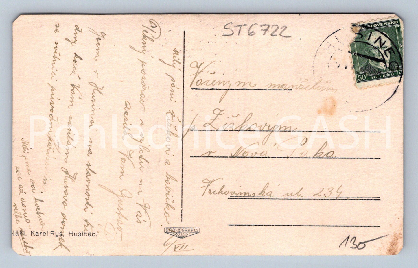 Postcard HUSINEC - COLLAGE (ST6722)