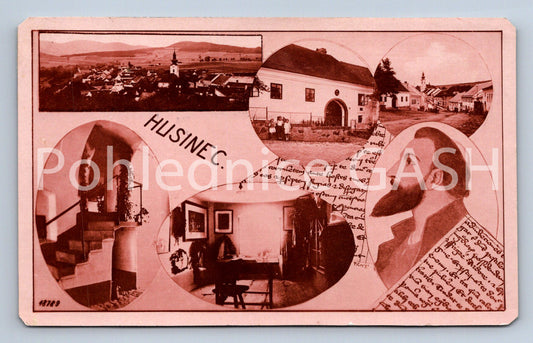 Postcard HUSINEC - COLLAGE (ST6722)