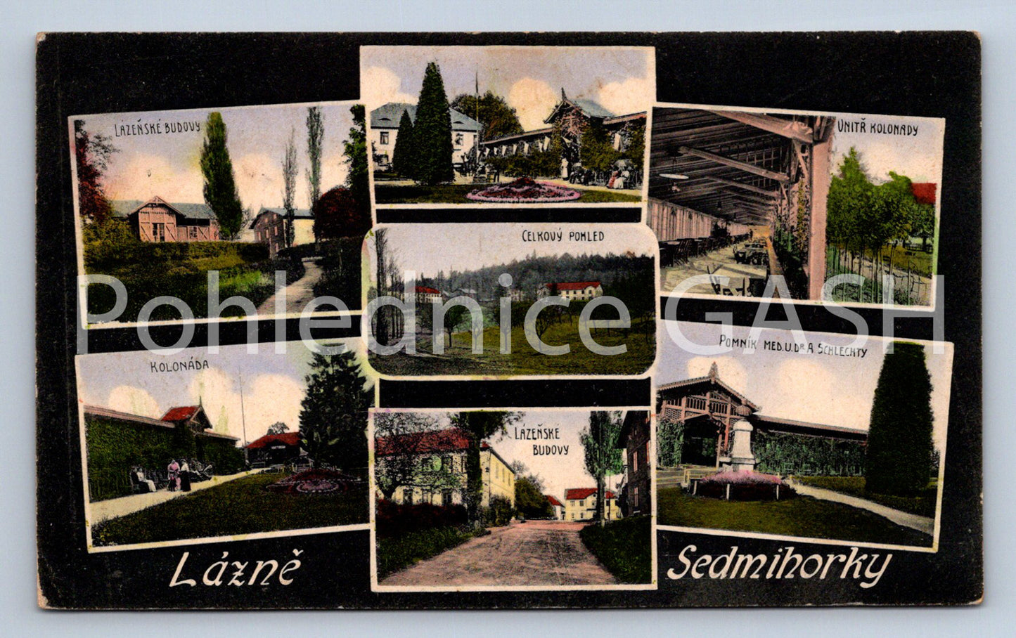 Postcard LÁZNĚ SEDMIHORY - COLLAGE (ST6728)