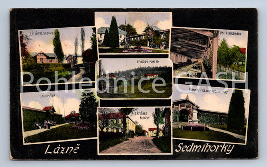Postcard LÁZNĚ SEDMIHORY - COLLAGE (ST6728)