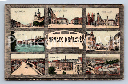 Postcard HRADEC KRÁLOVÉ - COLLAGE (ST6732)
