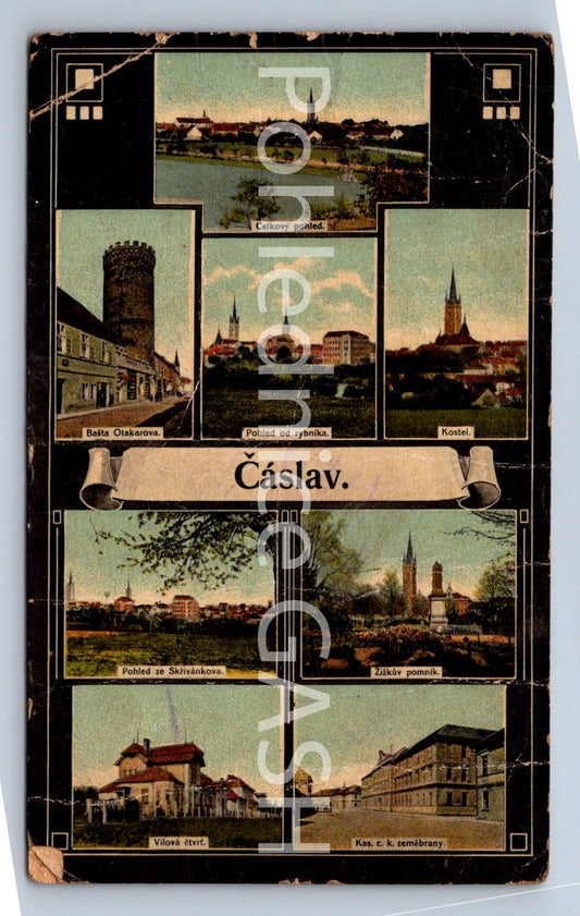 Postcard ČÁSLAV - COLOR COLLAGE (ST6741)
