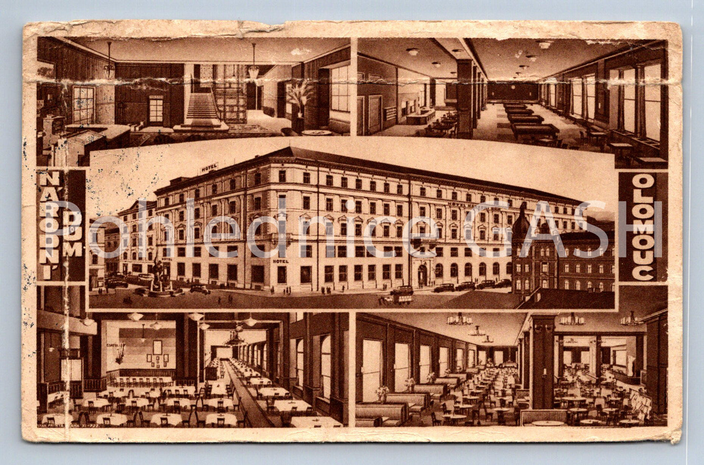 Postcard OLOMOUC - HOTEL NATIONAL HOUSE - COLLAGE (ST6742)