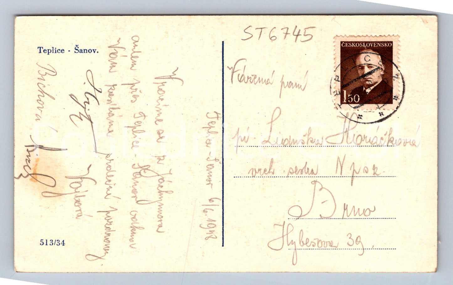 Postcard TEPLICE - ŠANOV - COLLAGE (ST6745)