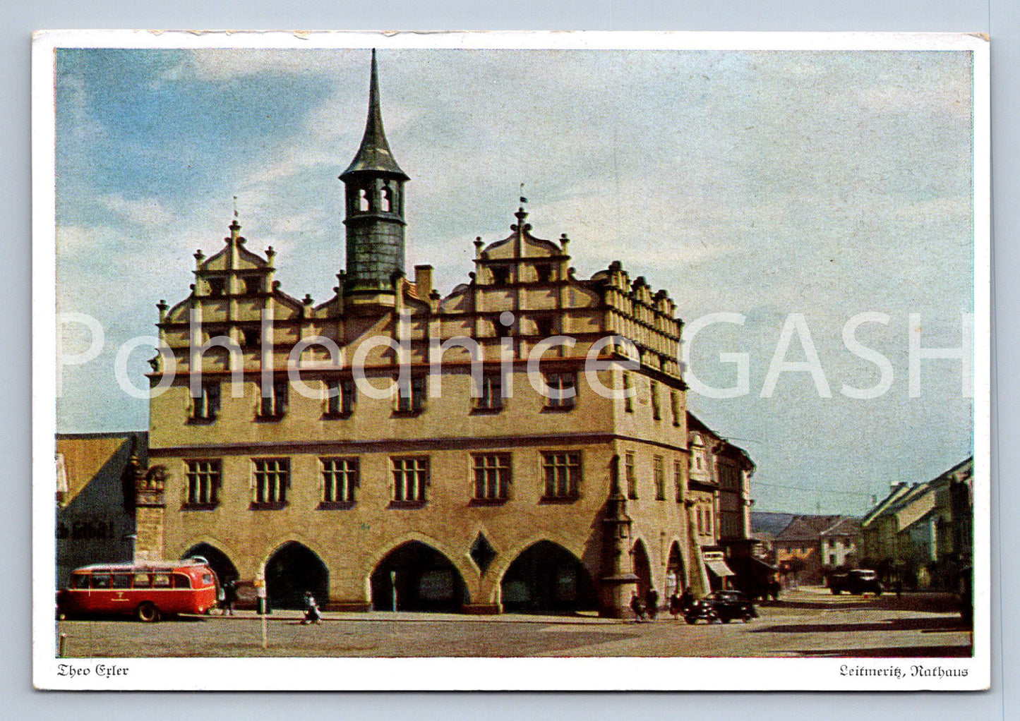 Postcard THEO GRLER - LEITMERIZ RATHAUS (ST6753)