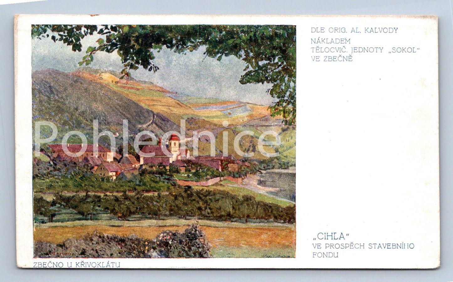 Postcard ACCORDING TO THE ORIGINAL BY AL. KALIVODA - BRICK (ST6764)