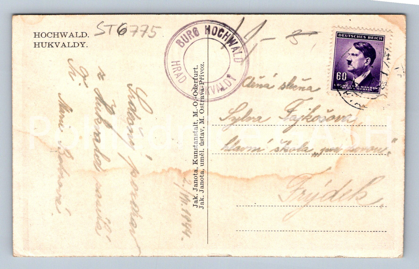 Postcard HUKVALDY (ST6775)