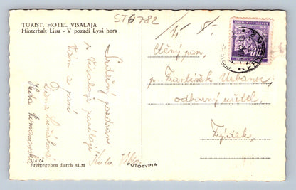 Postcard HUNTERHALT LISSA - IN THE BACKGROUND LYSÁ HORA (ST6782)