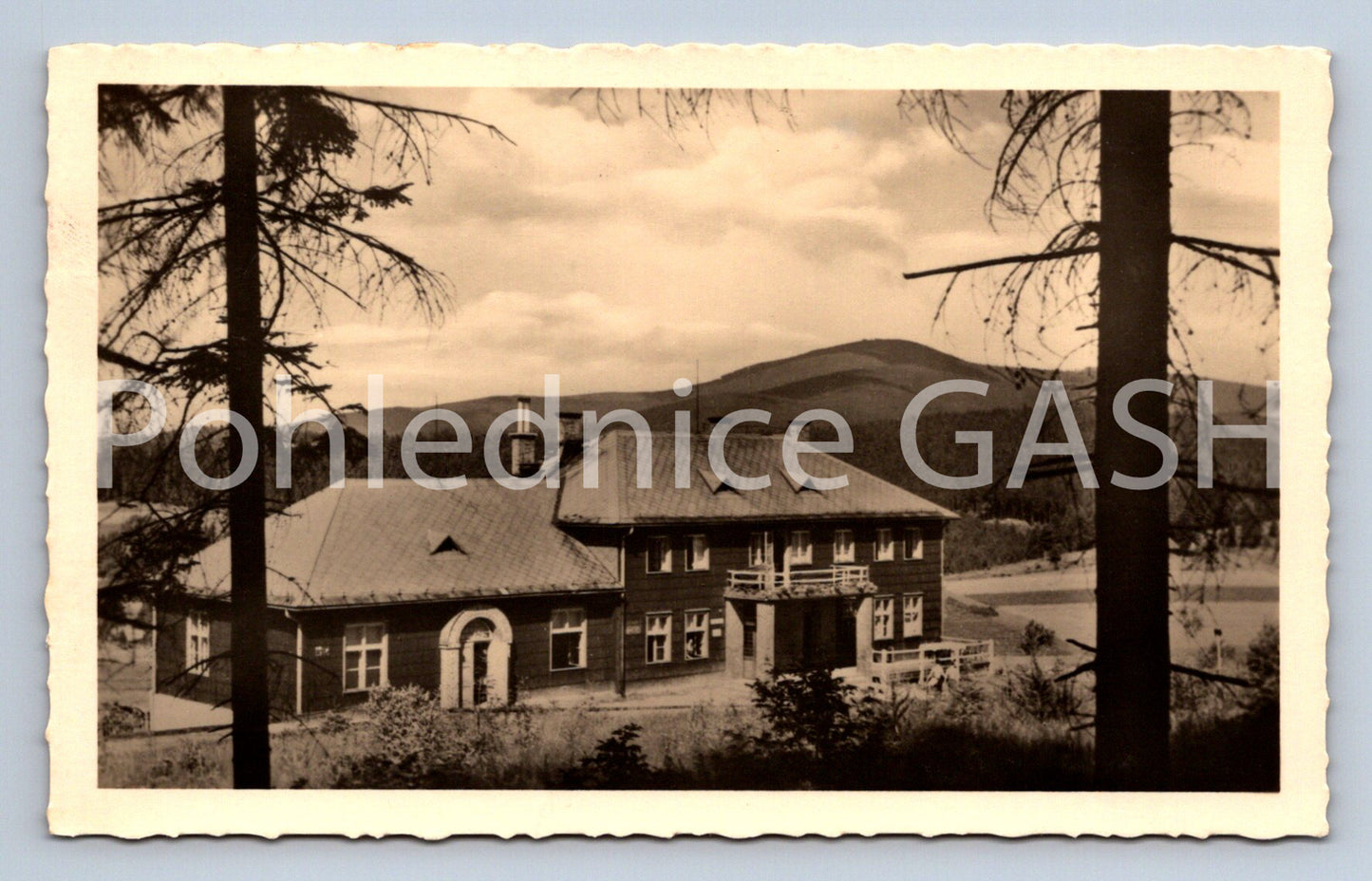 Postcard HUNTERHALT LISSA - IN THE BACKGROUND LYSÁ HORA (ST6782)