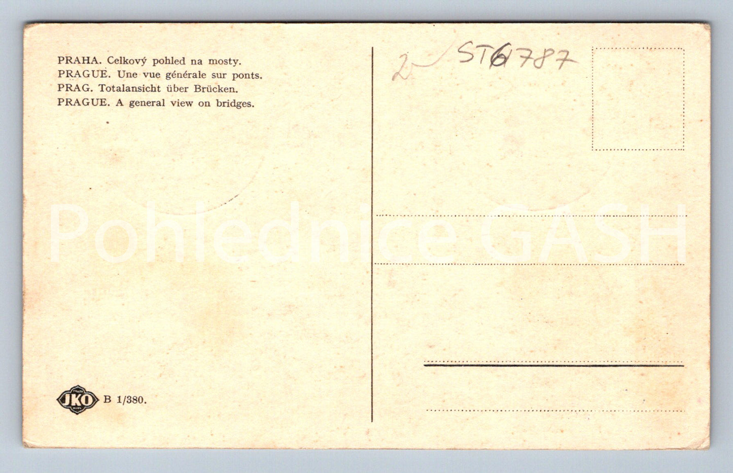 Postcard PRAGUE (ST6787)