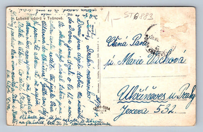 Postcard ELBE RESERVOIR IN TĚŠNOV (ST6883)