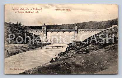 Postcard VALLEY DAM IN TĚŠNOV AT DVOR KRÁLOV NAD LABEM(ST6884)
