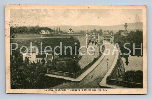 Postcard VALLEY DAM IN TĚŠNOV AT DVOR KRÁLOV NAD LABEM(ST6885)