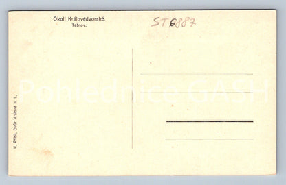 Postcard TĚŠNOV - SURROUNDINGS OF KRÁLOVÉDVOŘSKÁ (ST6887)