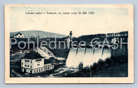 Postcard TĚNOV - ELBE DAM (ST6888)