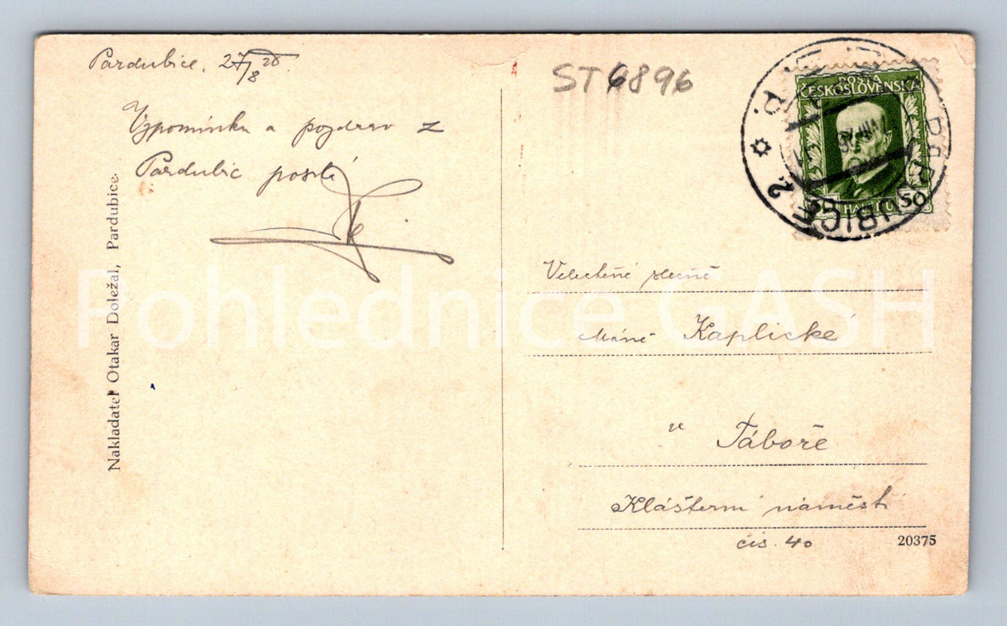 Postcard PARDUBICE (ST6896)