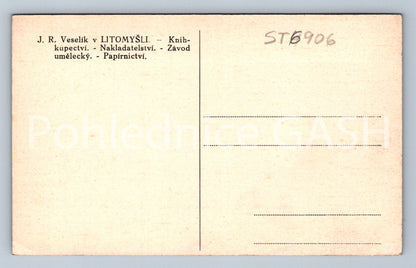 Postcard LITOMYŠL library (ST6906)