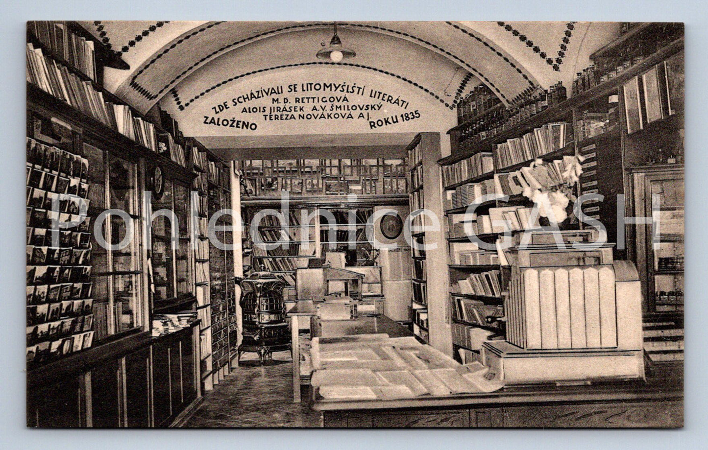 Postcard LITOMYŠL library (ST6906)