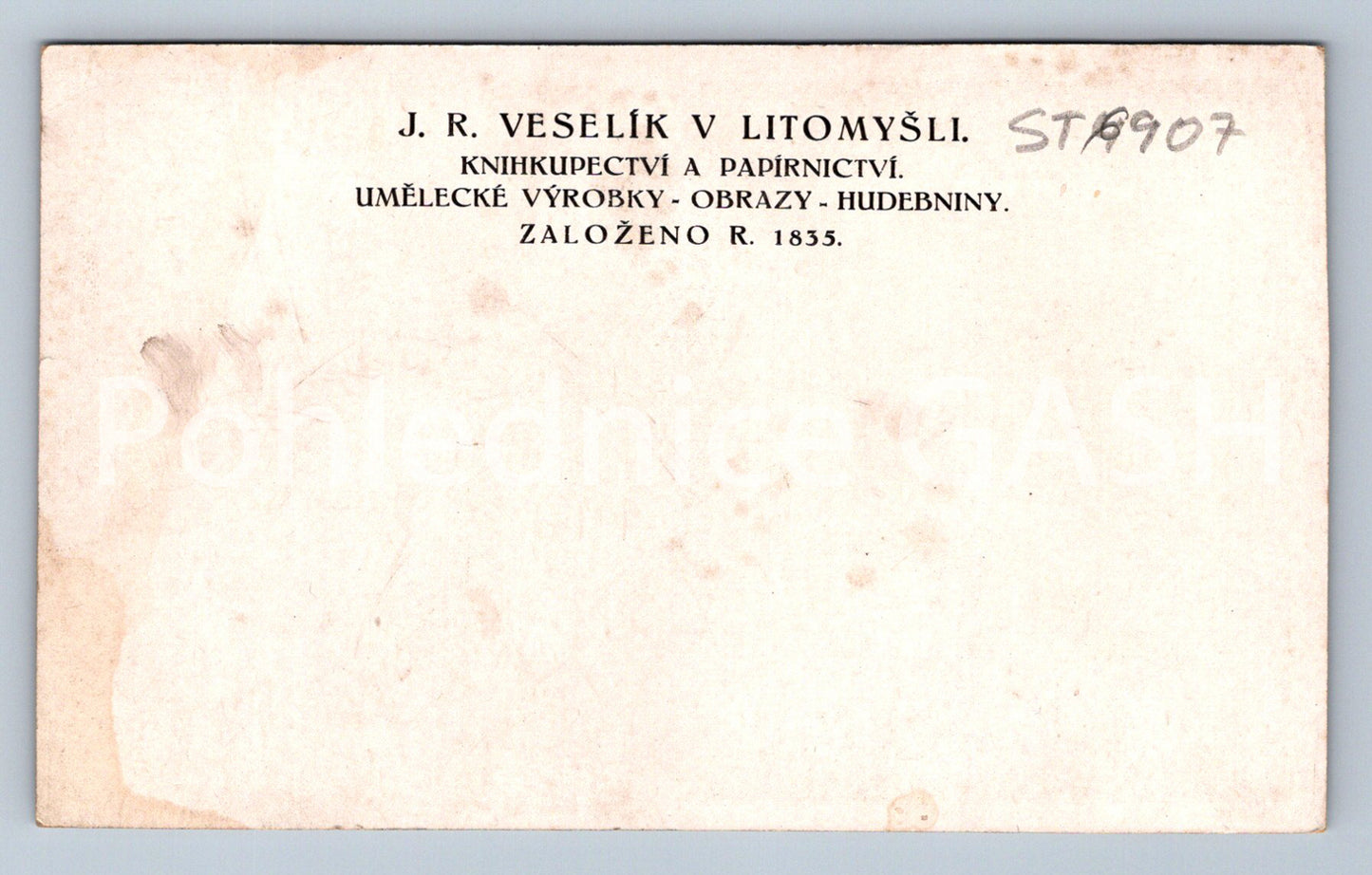 Postcard LITOMYŠL - LIBRARY (ST6907)
