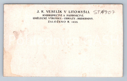 Postcard LITOMYŠL - LIBRARY (ST6907)