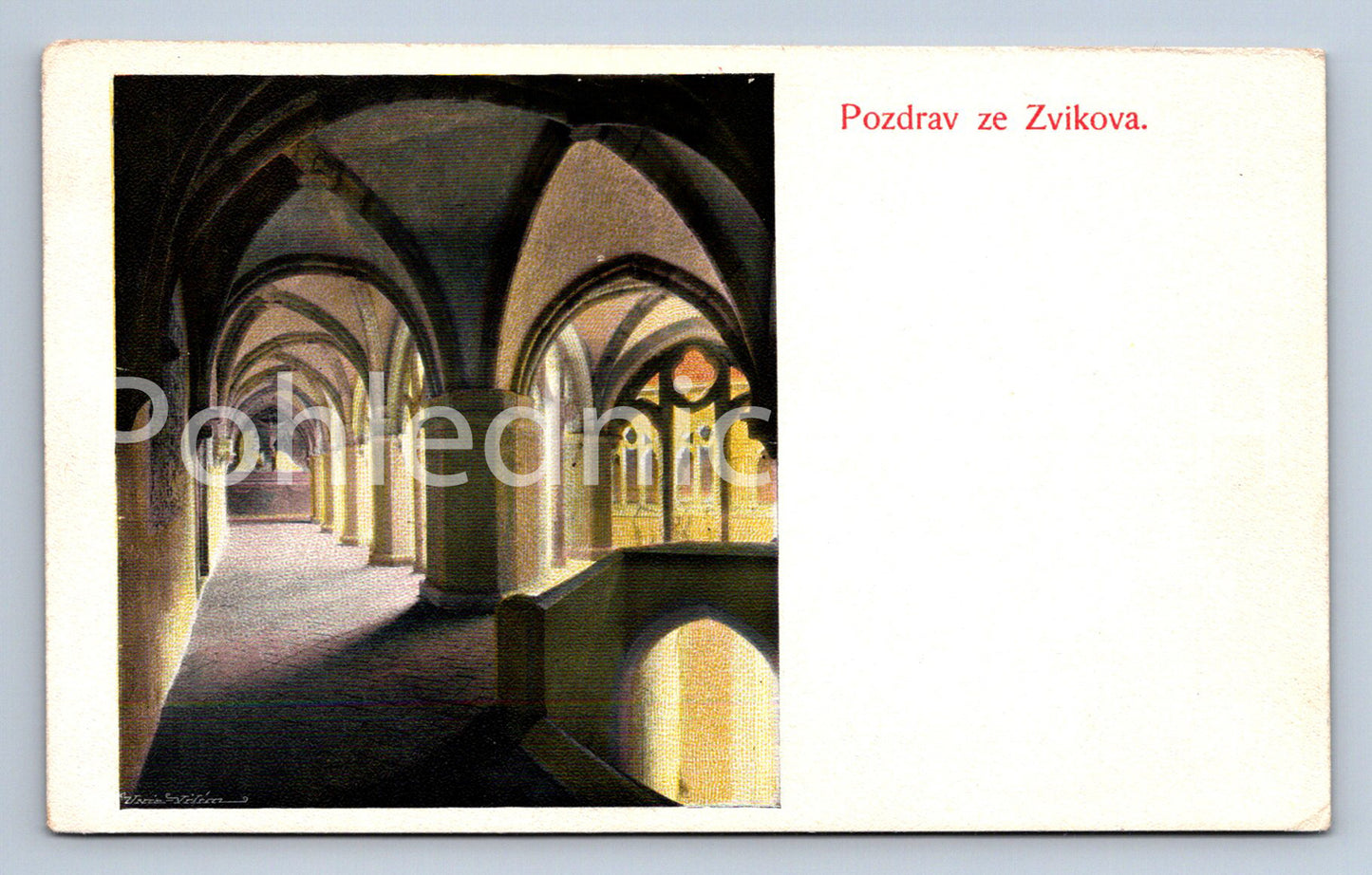 Postcard GREETINGS FROM ZVÍKOV (ST6915)