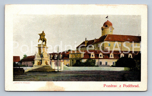 Postcard GREETINGS FROM PODEBRAD (ST6916)