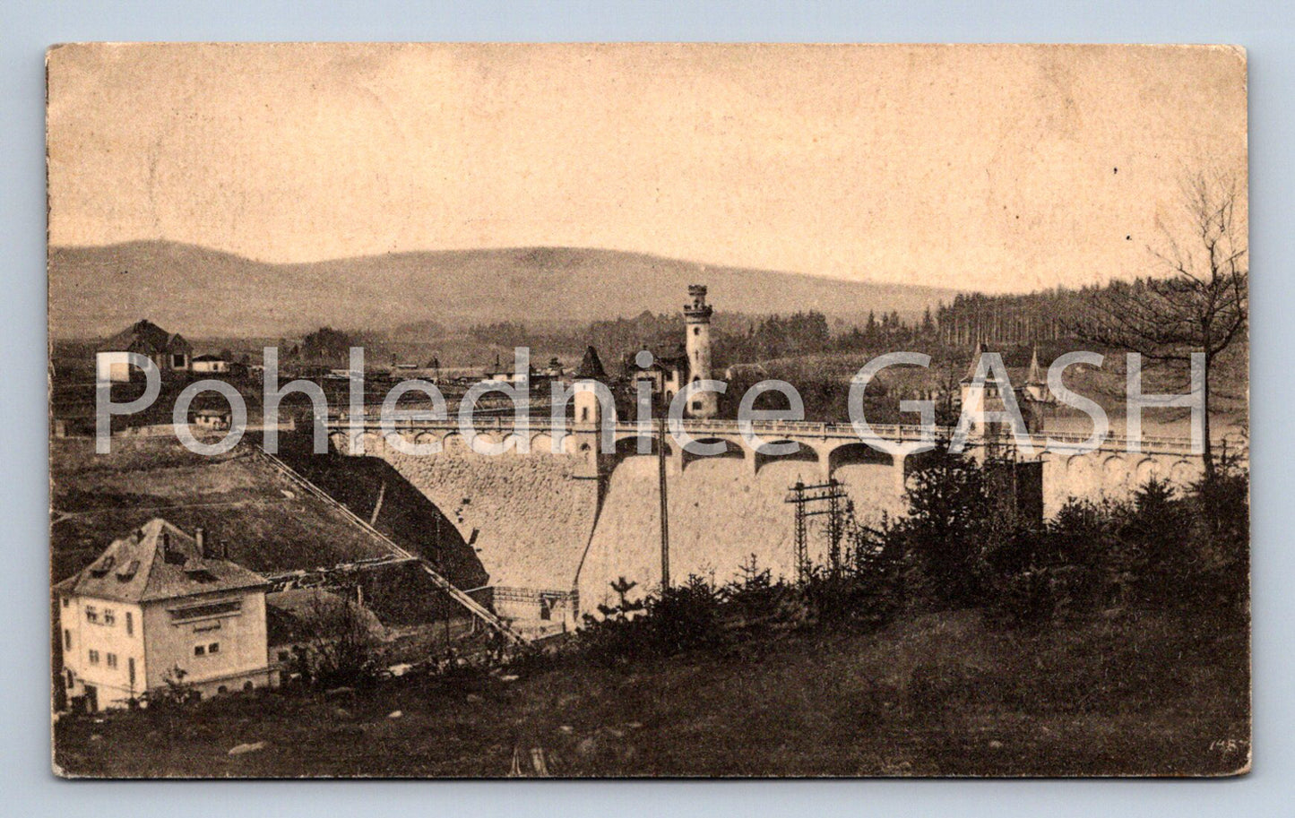 Postcard ELBE DAM IN TĚŠNOV (ST6920)