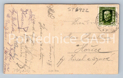 Postcard ELBE DAM IN TĚŠNOV (ST6922)