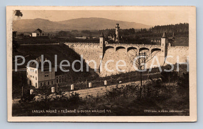 Postcard ELBE DAM IN TĚŠNOV (ST6922)