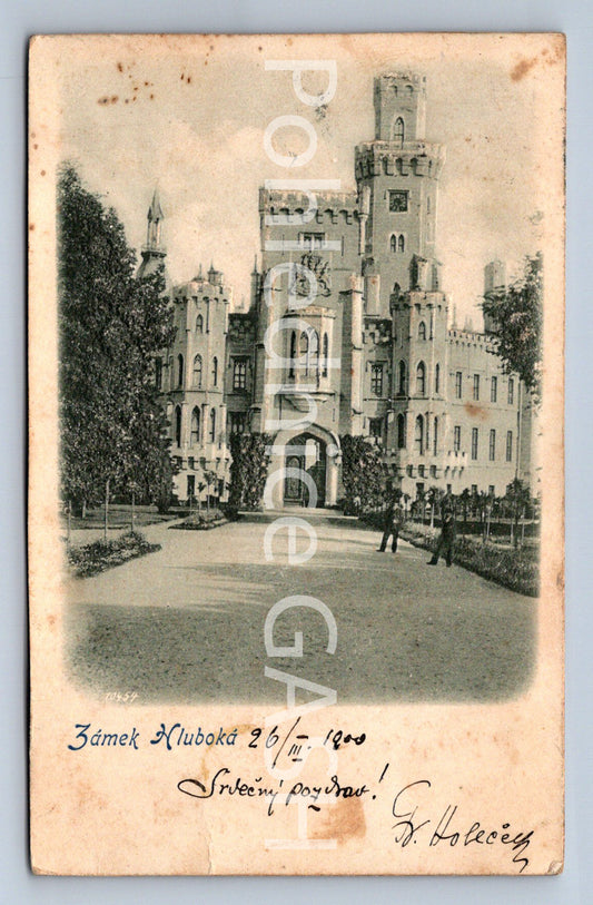 Postcard HLUBOKÁ CASTLE (ST6929)