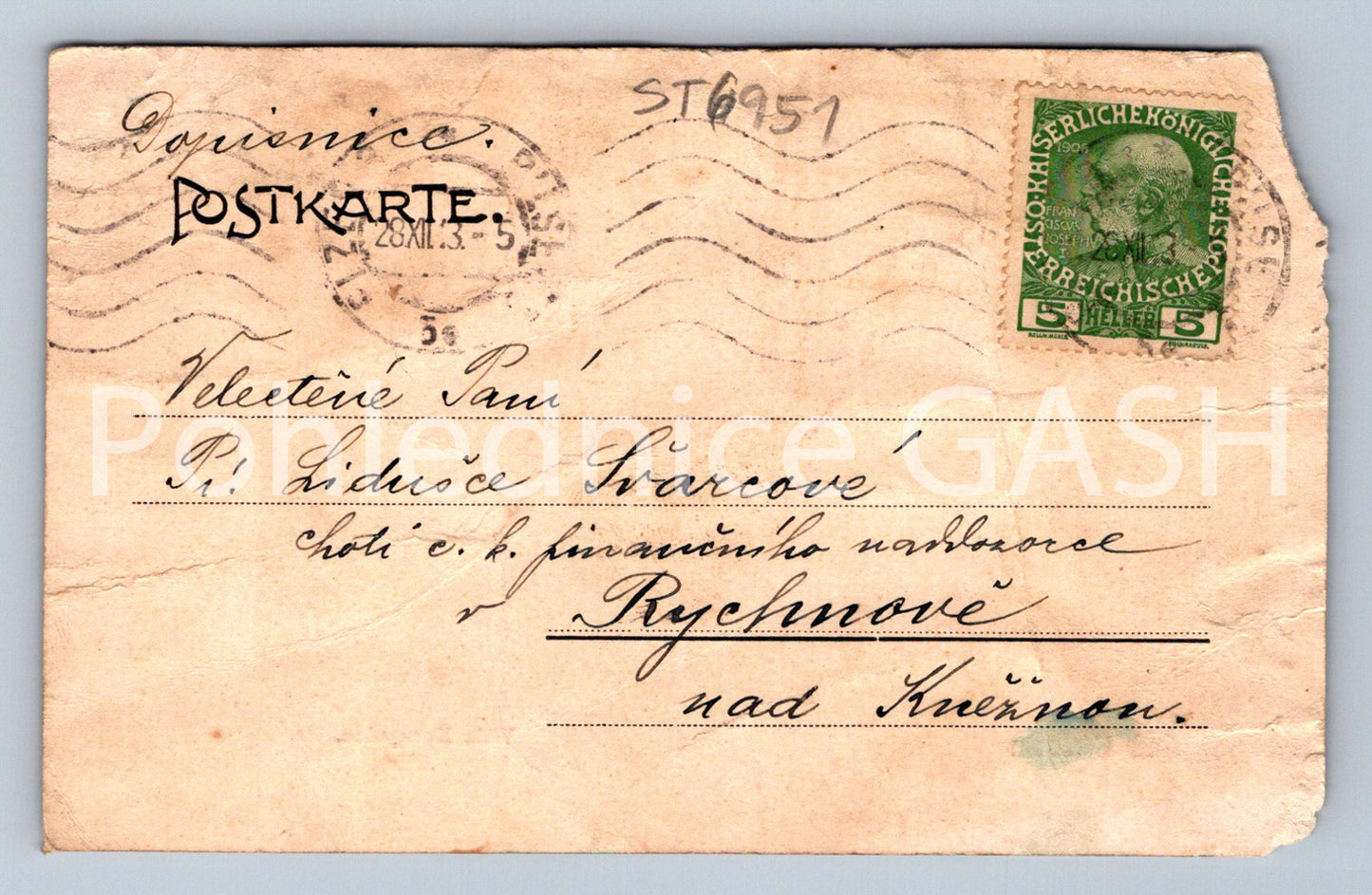 Postcard BAD CUDOWA (ST6951)