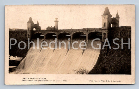 Postcard ELBE RESERVOIR IN TĚŠNOV (ST6980)