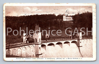 Postcard ELBE RESERVOIR IN TĚŠNOV (ST6982)