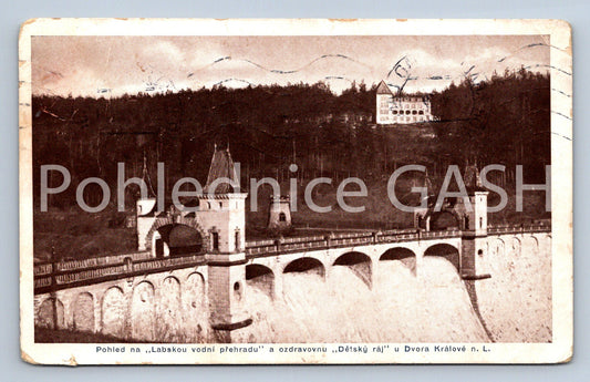 Postcard ELBE RESERVOIR IN TĚŠNOV (ST6982)