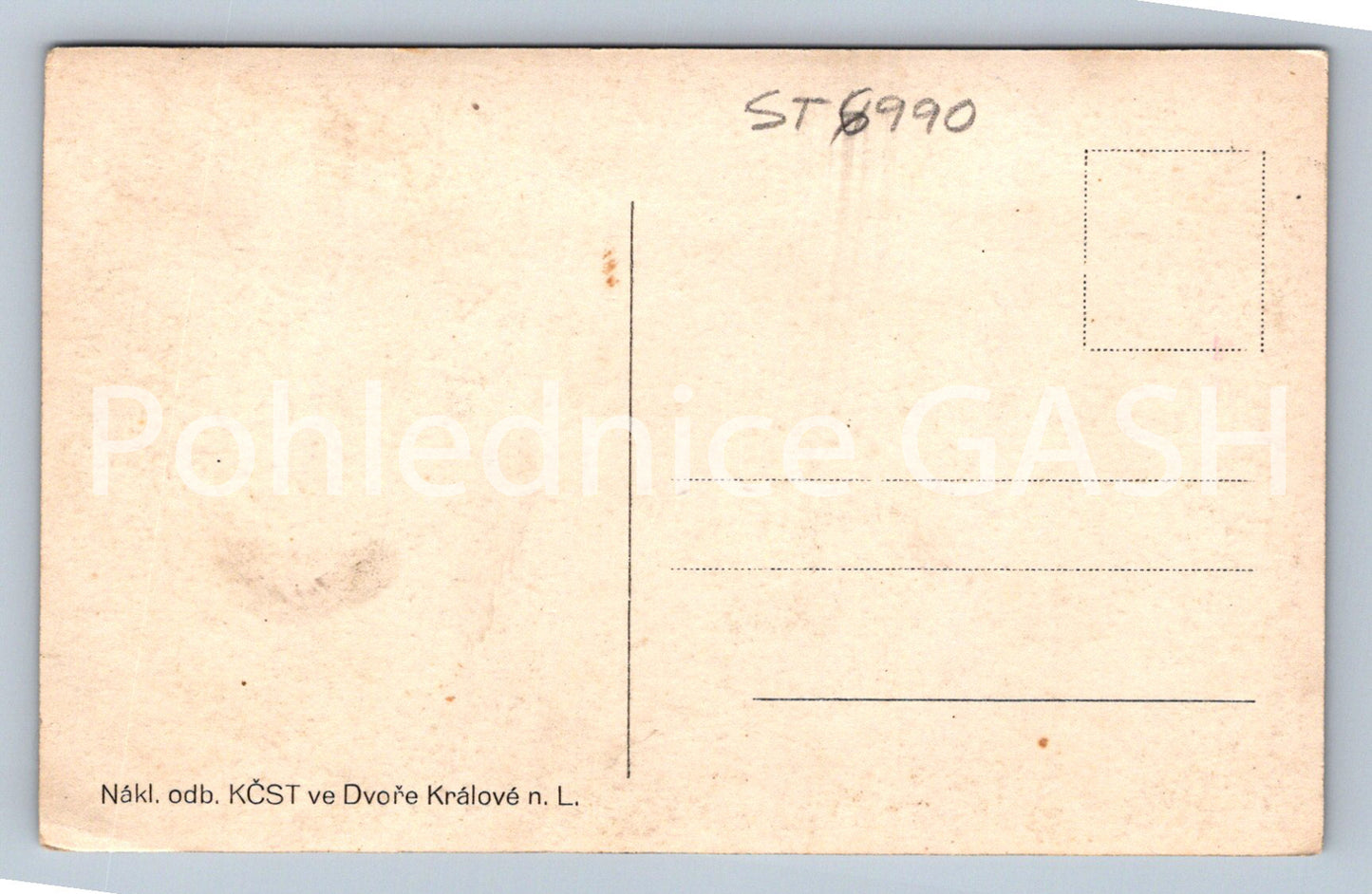 Postcard ELBE RESERVOIR IN TĚŠNOV (ST6990)